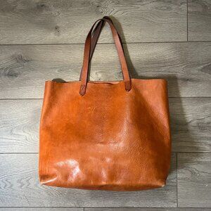 MADEWELL Transport Tote 100% Leather in English Saddle